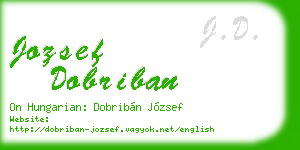 jozsef dobriban business card