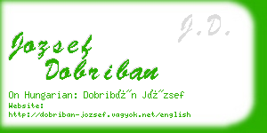 jozsef dobriban business card